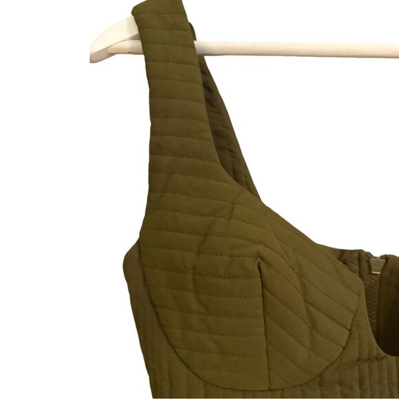 Italian Designer Scuba Olive Bustier - Picture 7 of 10